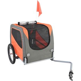 Dog Bike Trailer, Supports up to 66 lbs, Pet Cart Bicycle Carrier, Easy Folding Frame with Quick Release Wheels, Universal Bicycle Coupler, Refle